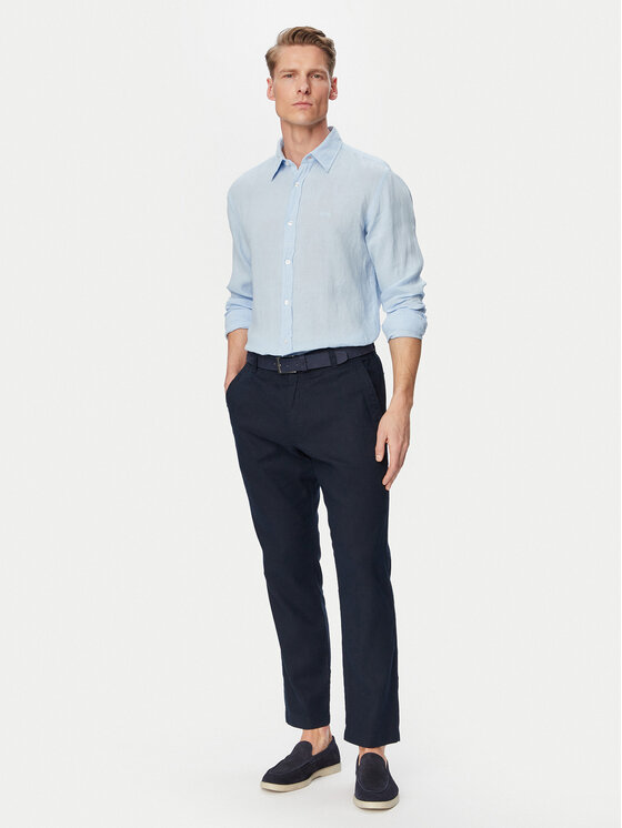 BOSS BOSS Čino bikses Sanderson-L-3 50559595 Tumši zils Regular Fit