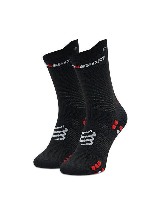 Compressport Visoke Unisex čarape Pro Racing Socks V4.0 Run High XU00046B_906 Crna