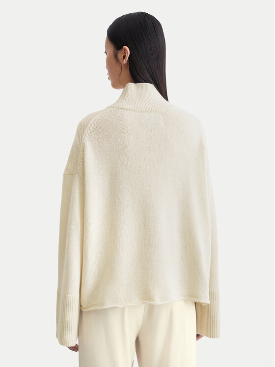 Marc O'Polo Marc O'Polo Rollkragenpullover 409 6211 60493 Écru Loose Fit