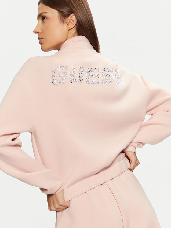 Guess Guess Bluza V4BQ14 K7UW2 Różowy Regular Fit