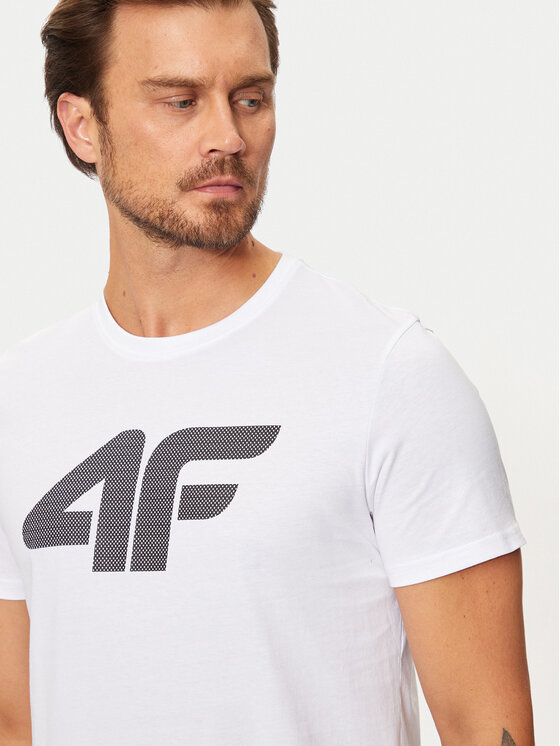4F 4F T-Shirt 4FWMM00TTSHM1844 Weiß Regular Fit
