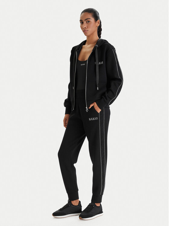 Guess Guess Spodnie dresowe W6RB45 KBYE2 Czarny Regular Fit