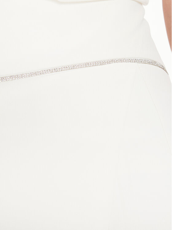 Rinascimento Rinascimento Fustă midi CFC0118252003 Alb Regular Fit