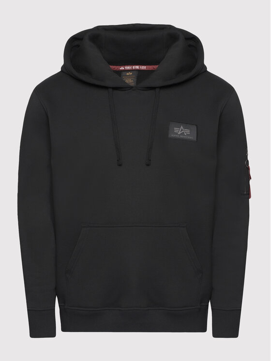 Alpha Industries Alpha Industries Суитшърт Back Print 178318RP Черен Regular Fit