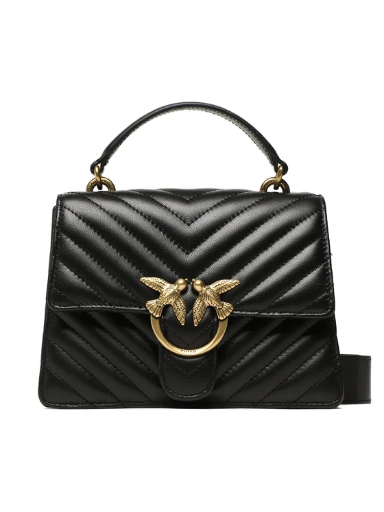 Pinko Handtasche Love One Top Handle Mini Light PE 23 PLTT 100071 A0GK Schwarz