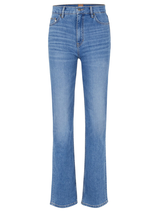 BOSS Boss Jeans hlače Ada 50489824 Modra Straight Leg