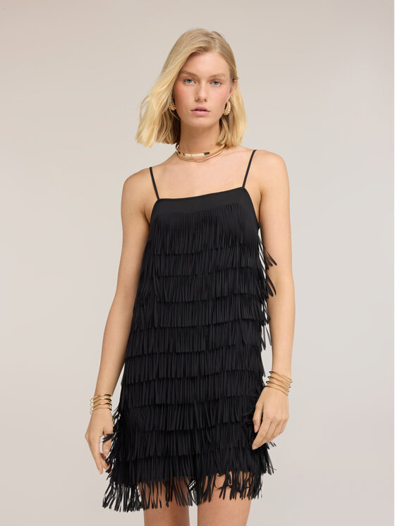 Motivi Motivi Abito da cocktail 7007Q003543N033 Nero Regular Fit