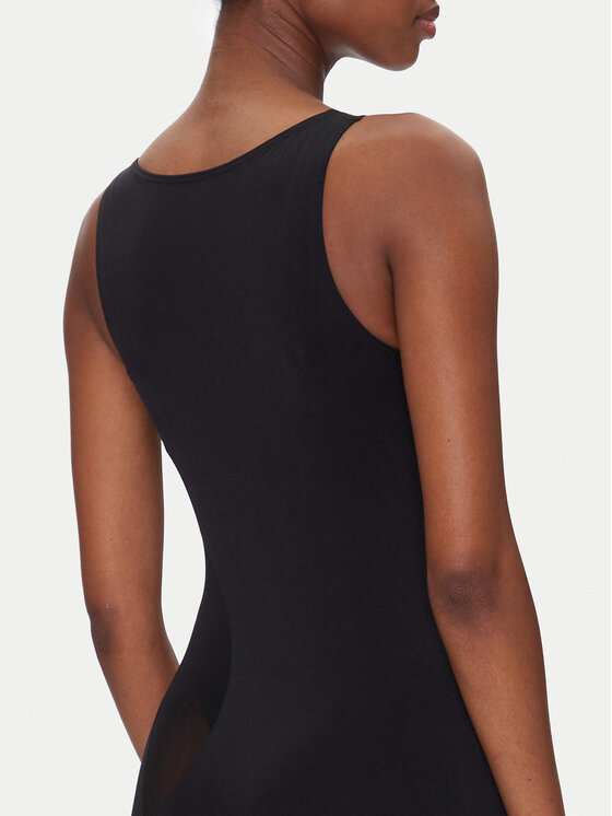 Wolford Wolford Koktejlové šaty Satin Sheer 57176 Černá Slim Fit