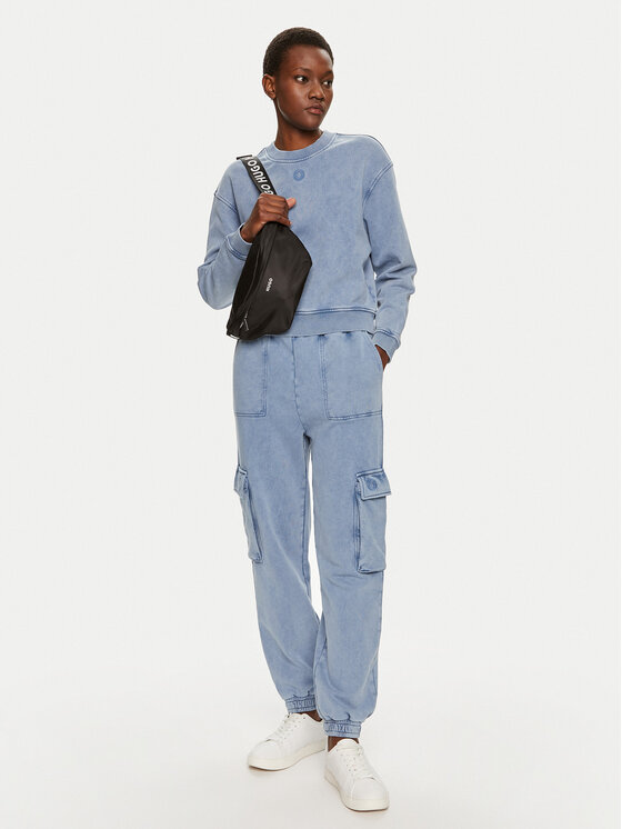 HUGO Hugo Majica dugih rukava Delessa_B 50518104 Plava Relaxed Fit