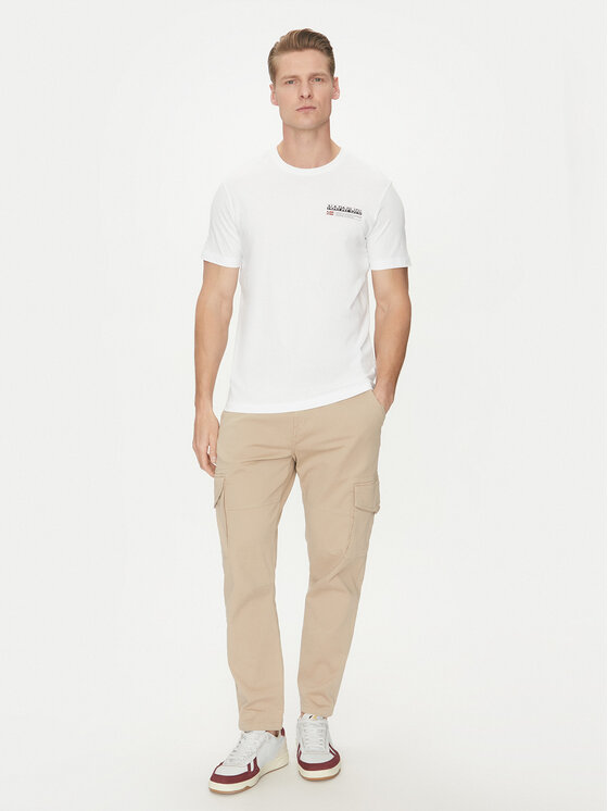 Napapijri Napapijri T-krekls Kasba NP0A4HQQ Balts Regular Fit