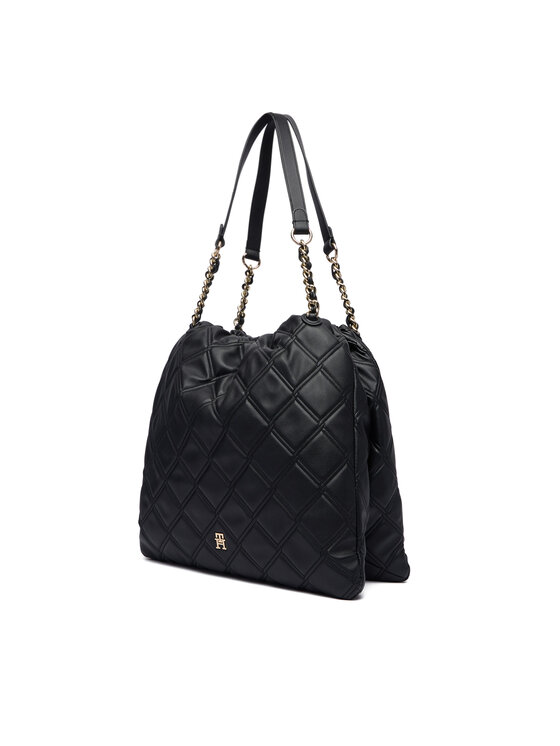 Tommy Hilfiger Tommy Hilfiger Soma Th Feminine Tote AW0AW18719 Melns