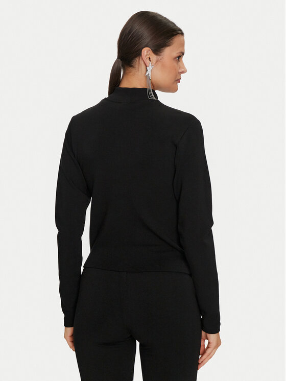 Guess Guess Majica dugih rukava Elea V4YQ17 KCDN0 Crna Regular Fit