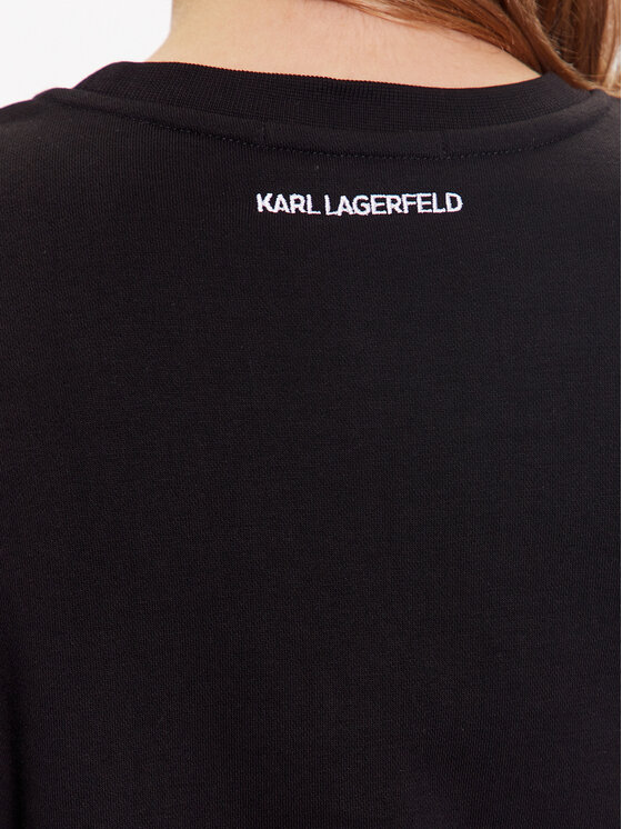 KARL LAGERFELD KARL LAGERFELD Μπλούζα Ikonik 2.0 230W1800 Μαύρο Regular Fit