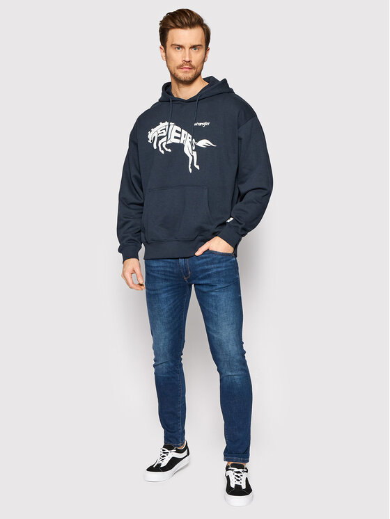Wrangler Wrangler Felpa Anni W645HTB08 112146182 Blu scuro Regular Fit