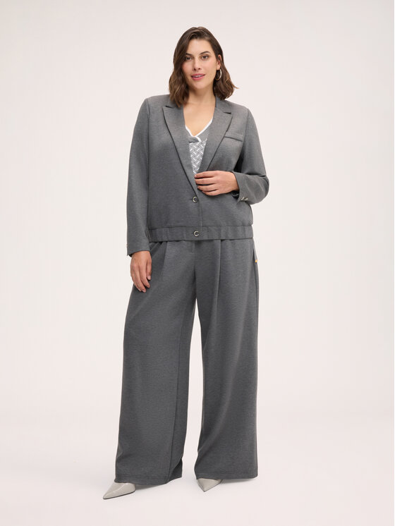 Fiorella Rubino Fiorella Rubino Marynarka Q051T000301N013 Szary Boxy Fit