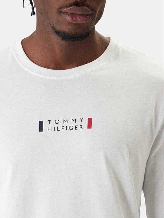 Tommy Hilfiger Tommy Hilfiger S dlouhým rukávem Brand Love MW0MW41454 Bílá Regular Fit