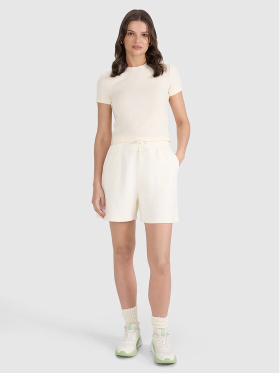 4F 4F T-shirt 4FRSS25TTSHF2749-11S Bianco Slim Fit