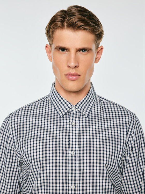 BIG STAR BIG STAR Koszula GIBKOR Granatowy Basic Fit