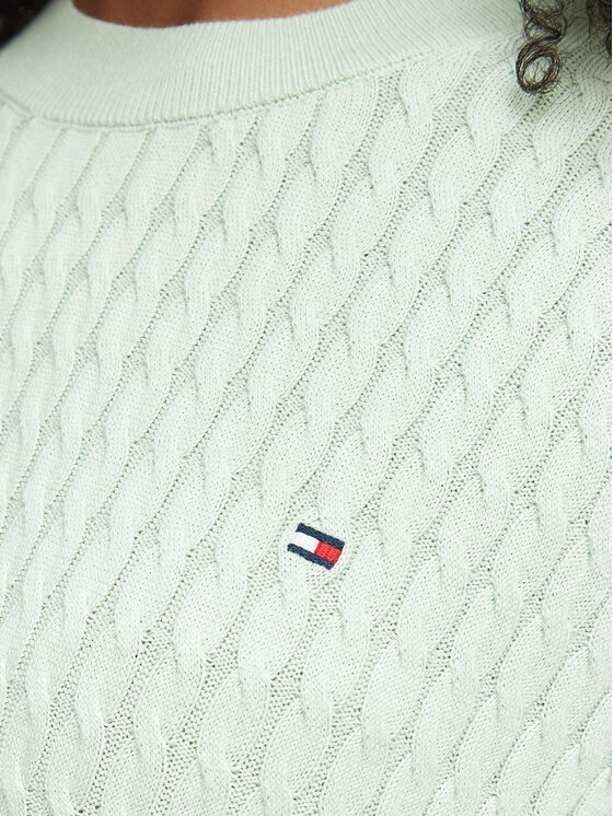 Tommy Hilfiger Tommy Hilfiger Megztinis WW0WW44993 Žalia Regular Fit