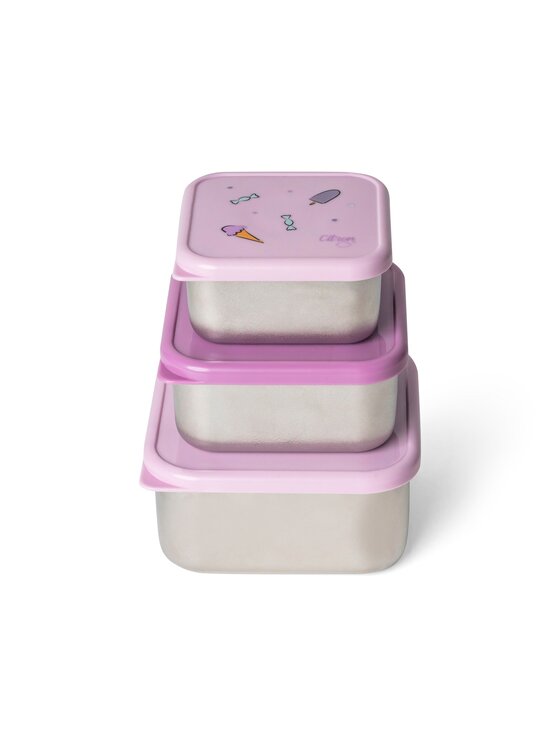 Citron Citron Zestaw lunchboxów pojemniczki Różowy