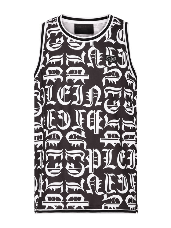PHILIPP PLEIN PHILIPP PLEIN Tank top 9449 Czarny Regular Fit