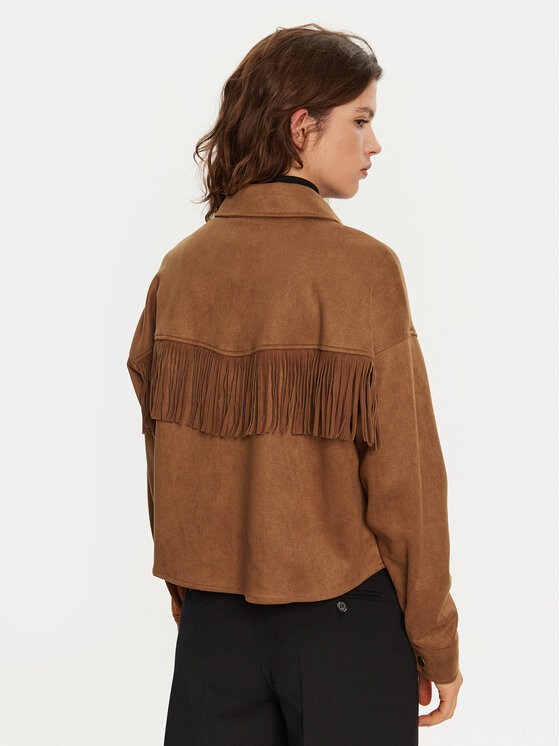 JDY JDY Яке от имитация на кожа Sif 15347602 Кафяв Regular Fit