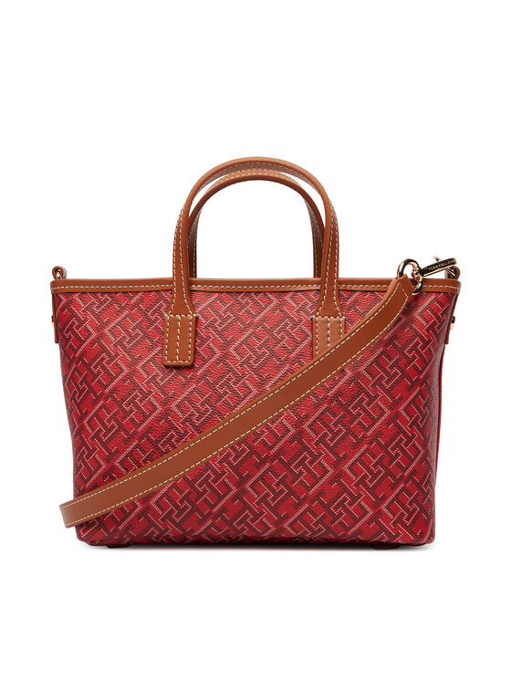 Tommy Hilfiger Tommy Hilfiger Torebka Th Monoplay Mini Tote Stripe Le AW0AW18389 Czerwony