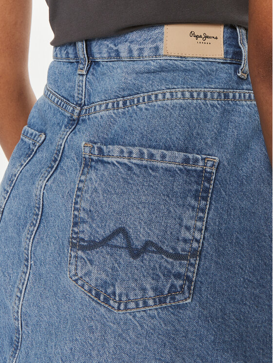 Pepe Jeans Pepe Jeans Fustă de blugi Mini Skirt Hw PL901124MN9 Albastru Regular Fit