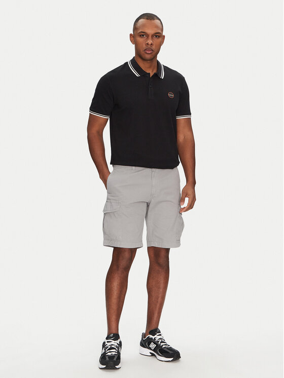 Napapijri Napapijri Шорти от плат N-Deline NP0A4HOT Сив Regular Fit