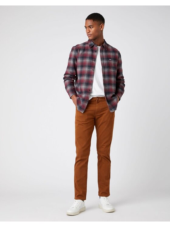 Wrangler Wrangler Camicia LS 1PKT SHIRT Rosso Regular Fit