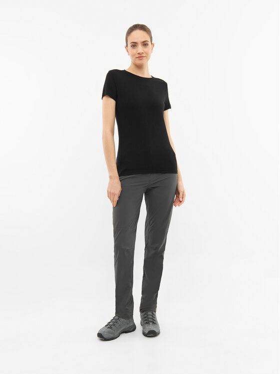 Viking Viking T-Shirt Lenta Bamboo Light Lady Czarny Regular Fit