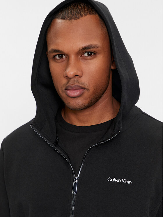 Calvin Klein Calvin Klein Majica dugih rukava Micro Logo K10K112752 Crna Regular Fit