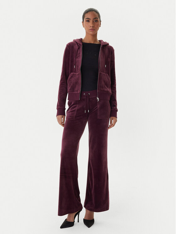 Juicy Couture Juicy Couture Džemperis ar kapuci Robertson JCAP176 Bordo Slim Fit