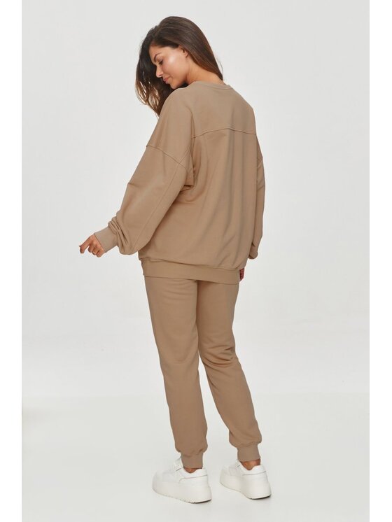 Makadamia Makadamia Bluza M859 Brązowy Loose Fit