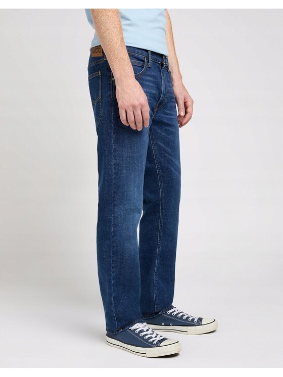 Lee Lee Pantaloni di tessuto DAREN ZIP FLY Blu Straight Leg