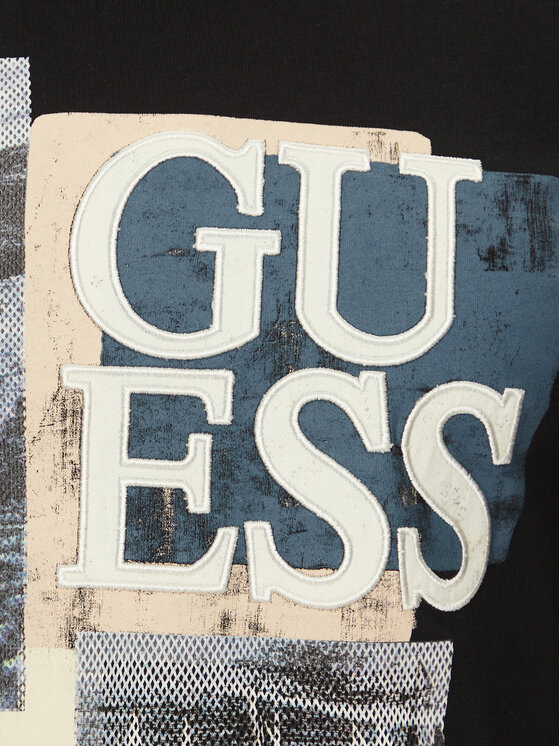 Guess Guess T-shirt M5GI04 I3Z14 Crna Slim Fit