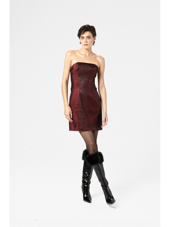 LE POSSÉ LE POSSÉ Abito da cocktail SKZDT Rosso Slim Fit