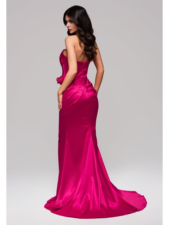 Ombre Ombre Sukienka wieczorowa LA-OM-DLR144 Różowy Regular Fit