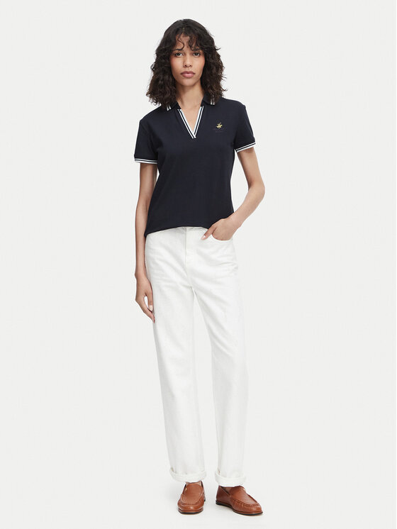 Beverly Hills Polo Club Beverly Hills Polo Club Polo P-SS26W-P0300 Granatowy Regular Fit