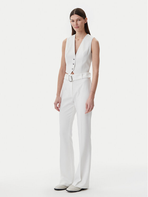 HUGO HUGO Елек 50537760 Бял Slim Fit