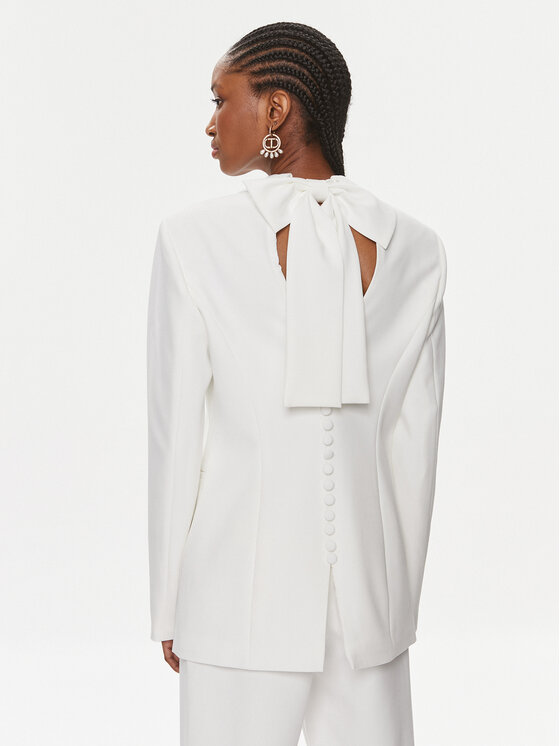 YAS YAS Marynarka Izzie 26032098 Biały Regular Fit