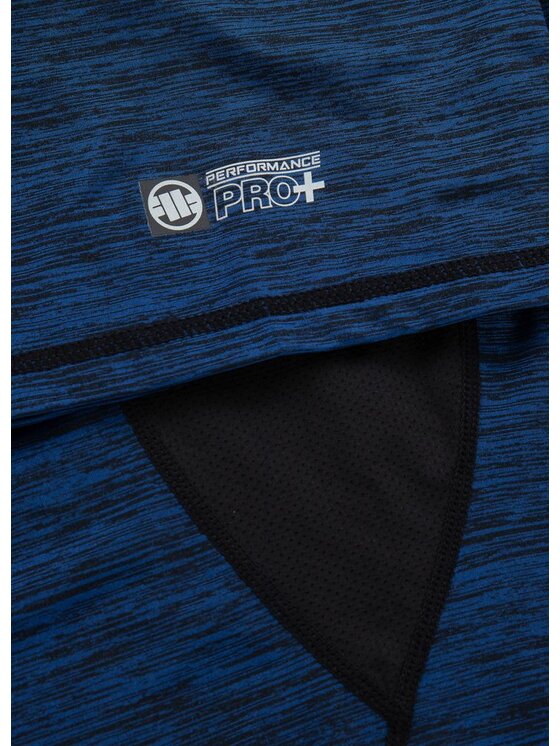 PITBULL PITBULL Koszulka techniczna Rashguard Performance Pro plus New Logo L Granatowy Slim Fit