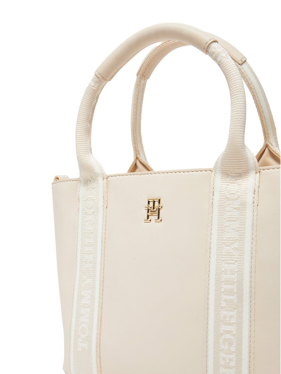Tommy Hilfiger Tommy Hilfiger Torbica Th Logotape Mini Tote AW0AW17201 Écru