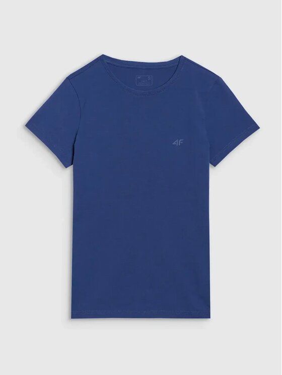 4F 4F Tričko 4FWMM00TTSHF2255-031S Tmavomodrá Slim Fit