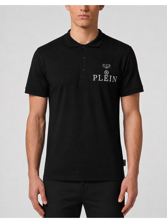 PHILIPP PLEIN PHILIPP PLEIN Polo 31624 Czarny Slim Fit