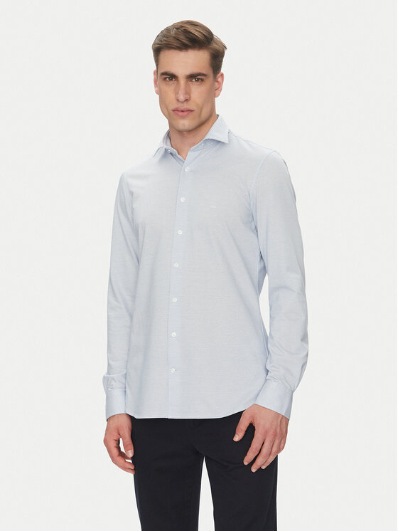Michael Kors Michael Kors Košile MK0DS01555 Světle modrá Slim Fit