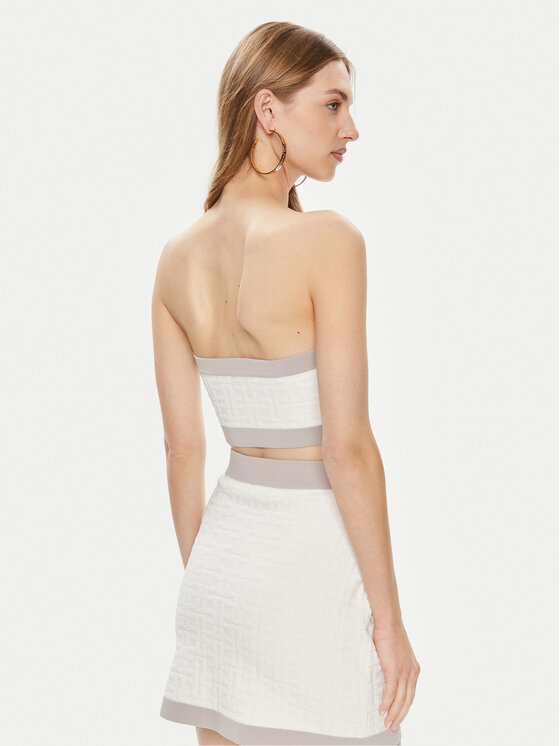 Elisabetta Franchi Elisabetta Franchi Μπλουζάκι TK-15B-42E2-004477 Λευκό Slim Fit