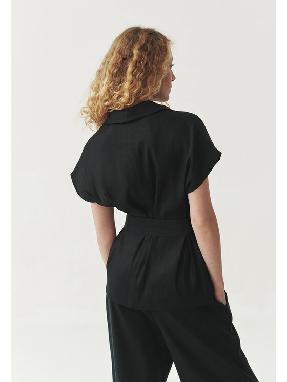 TATUUM TATUUM Kamizelka UMBRIA Czarny Loose Fit