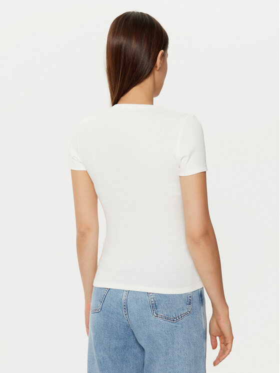 Tommy Jeans Tommy Jeans Póló DW0DW20463 Fehér Slim Fit