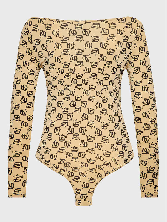 Von Dutch Von Dutch Боді Slawa 6 224 018 Бежевий Slim Fit